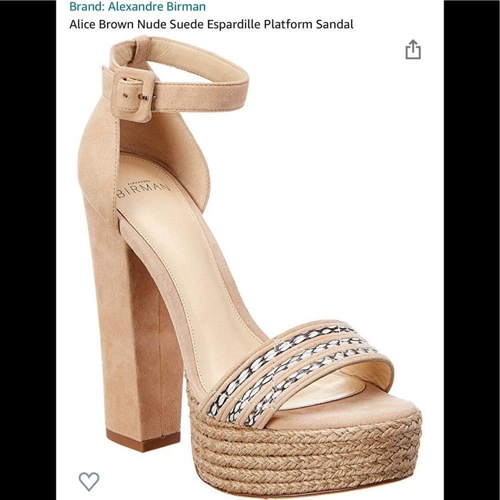 Alexandre Birman Alice espadrille nude heels. 38